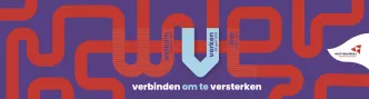Grafisch ontwerp met rood en blauw waarin de letters WVL verwerkt zijn