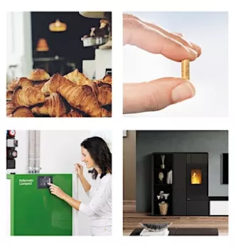 pelletketel, kachel en croissants